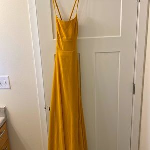 Worn once for one of my proms. It’s a very elegant, silky, and comfy dress.